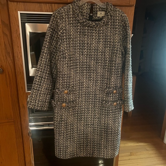 Tuckernuck Dresses & Skirts - TUCKERNUCK Smoke and Mirrors Long Sleeve Tweed Jackie Dress 2XL